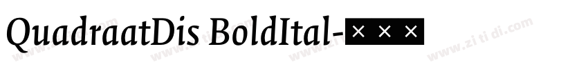 QuadraatDis BoldItal字体转换 QuadraatDis BoldItal字体转换